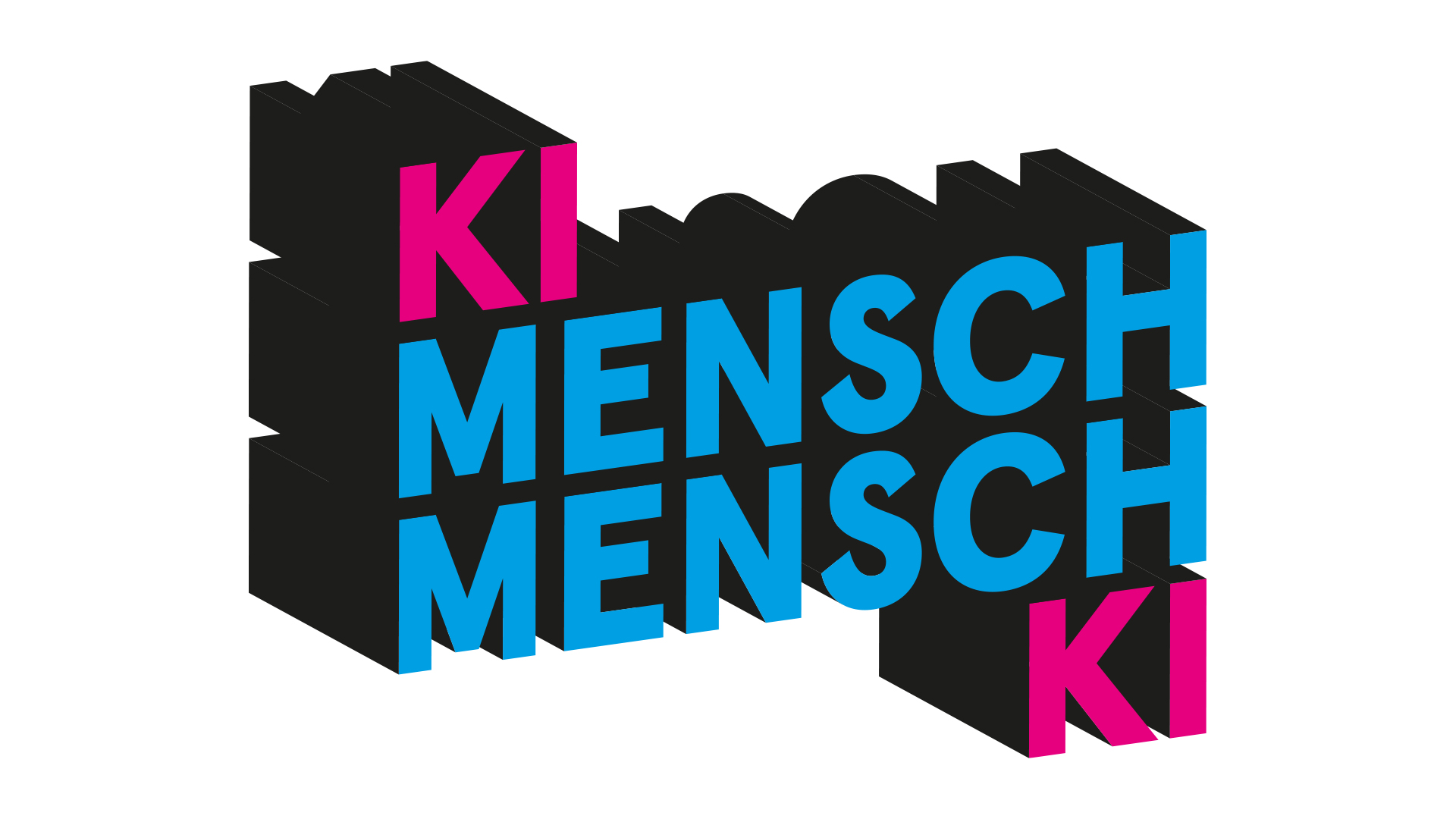 Schriftzug KI Mensch Mensch KI
